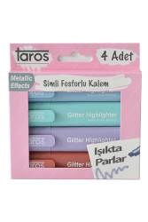 Unıck Color Simli Fosforlu Kalem 4 Renk 5481 - Unick Color