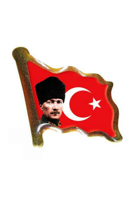 Vatan Rozet Bayraklı + Atalı + Ay Yıldızlı - 1