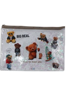 Vuki A4 Sulu Fermuarlı Şeffaf Dosya Vk-0073-11 Ayı - 1