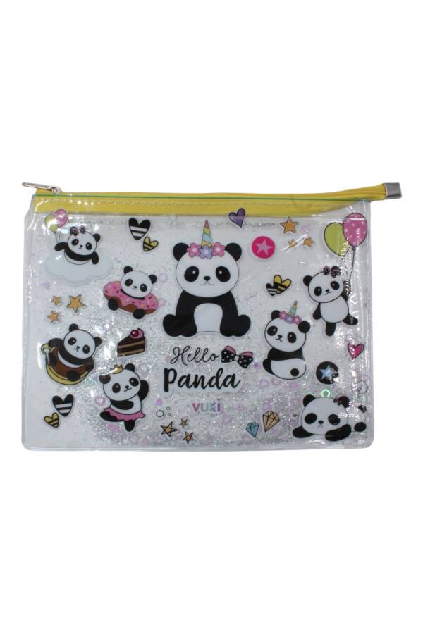 Vuki A5 Sulu Fermuarlı Şeffaf Dosya Vk-0072-04 Panda