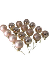 Orca Yılbaşı Süsü Çam Ağacı Topu Şampanya/Gold 5 cm 8'li Orc-N5/5016 - ORCA